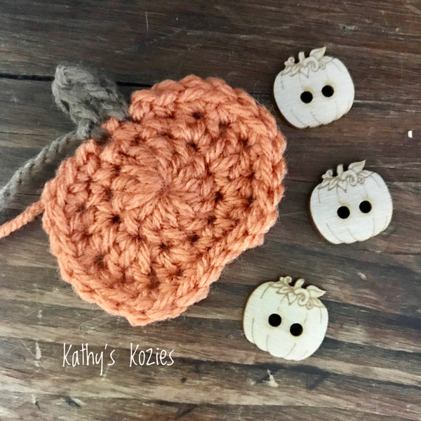 Crochet Pumkin Appliqué - Free Pattern