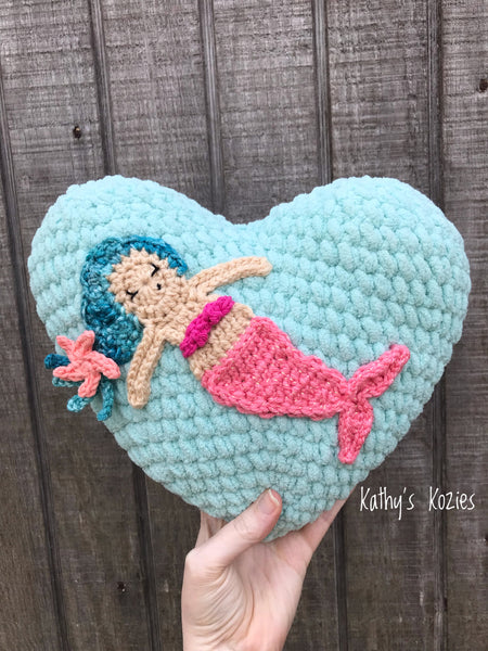 Mermaid at Heart Pillow