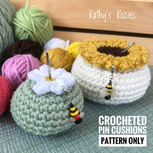 PDF PATTERN ONLY Simple Flower and Sunflower Crochet Pincushion