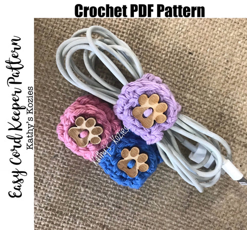 PDF PATTERN ONLY Easy Crocheted Cord Keepers