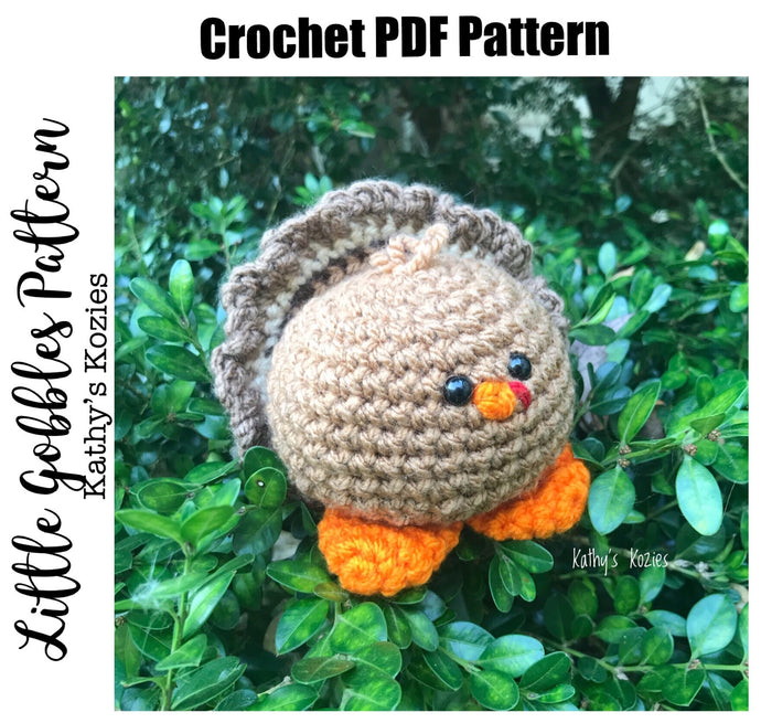 PDF PATTERN ONLY Little Gobbles Crochet Turkey