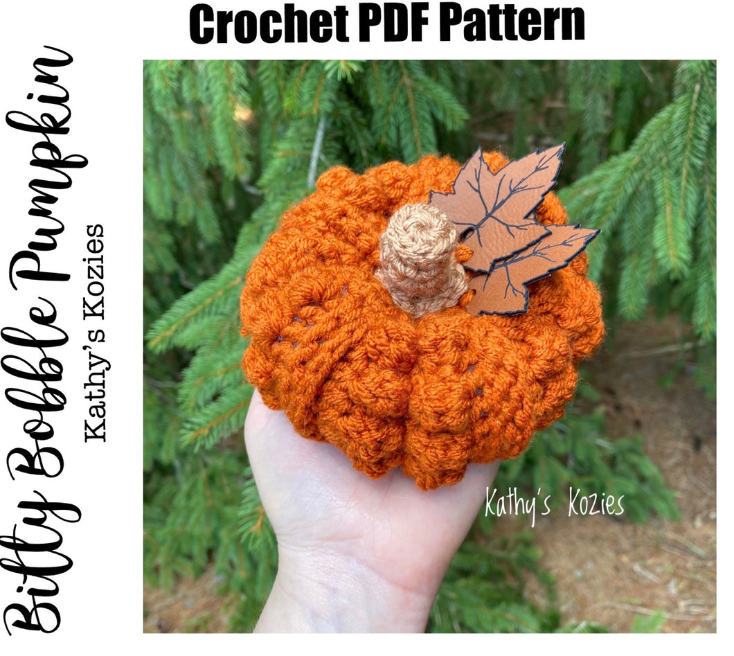PDF PATTERN ONLY - Bitty Bobble Crochet Pumpkin Pattern
