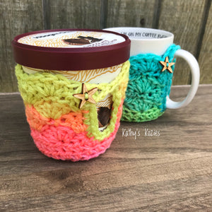 PDF PATTERN ONLY: Crochet Mermaid Mug Cozy / Ice Cream Cozy
