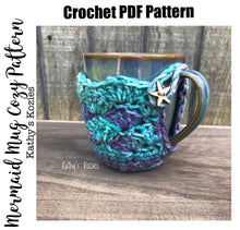 PDF PATTERN ONLY: Crochet Mermaid Mug Cozy / Ice Cream Cozy